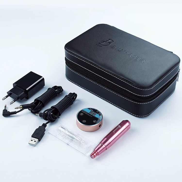 Biomaser P70+9871 black power supply eyebrow pen kit gun tattoo pen cartridge tattoo machine pen with coreless motor
