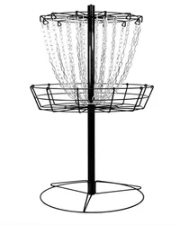 GB001 Hot Selling Sports Black Hole Pro 24 Chain Disc Golf Basket With Transit Bag
