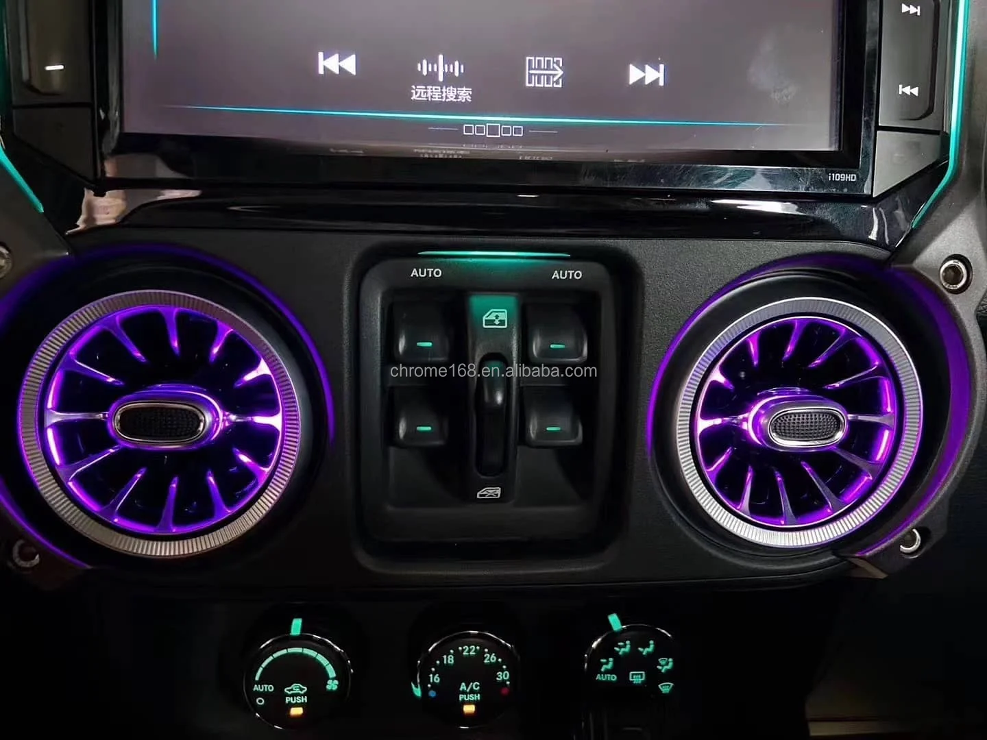  LED атмосфера огни вентиляционные отверстия для JEEP wrangler JK 11-17 выход авто кондиционера атмосферу