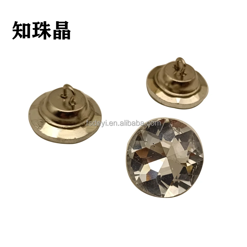 Crystal Round Rhinestone Diamond Acrylic Upholstery Buttons For Sofa