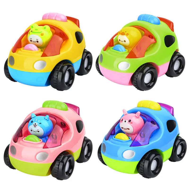 
Latest Hot selling kids plastic Friction Jump cars toys small Cartoon Beating figurine Friction car 