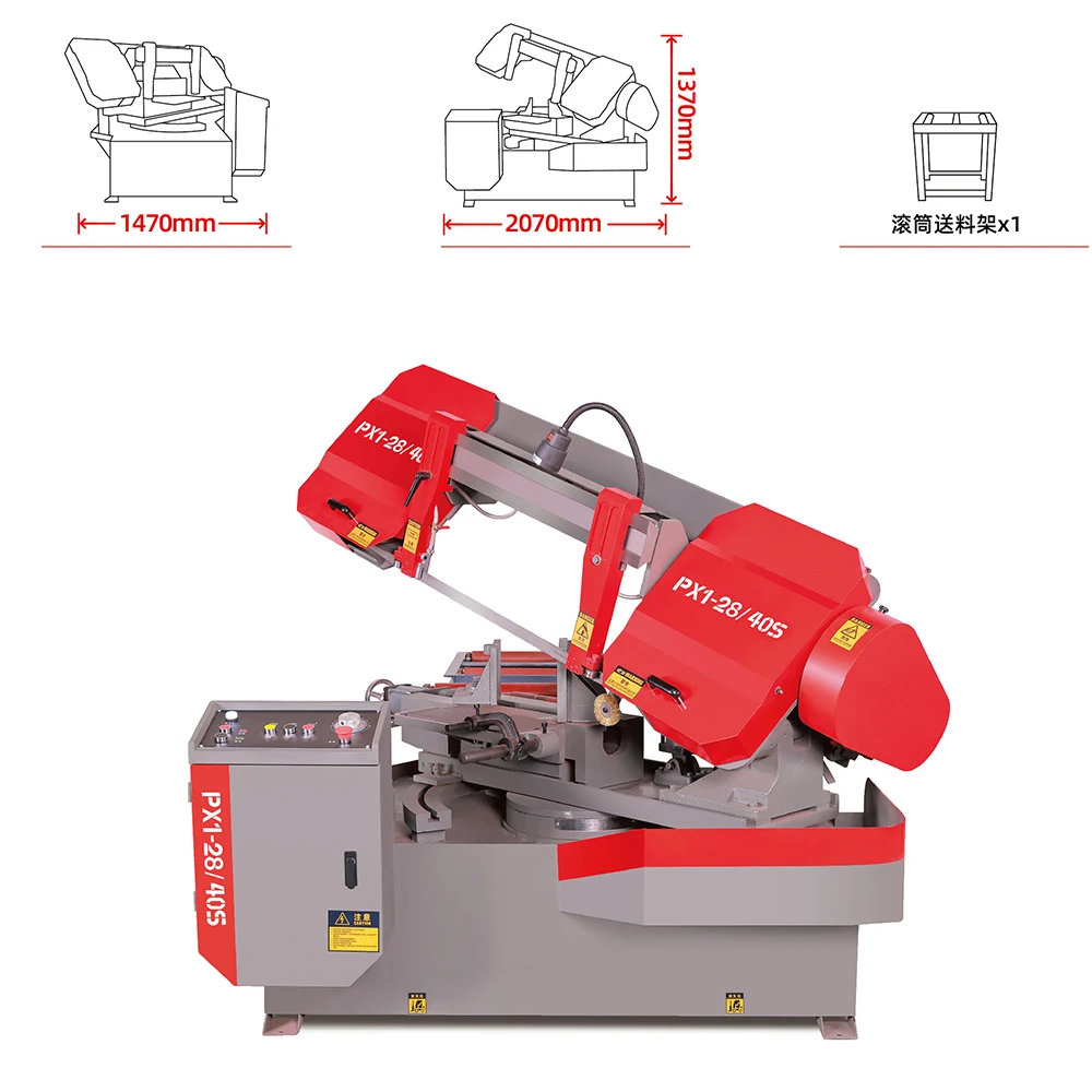 Tianshan Horizontal Band Sawing Machine GB4230X Angle 90 And 45 Reclining Cutting Band Saw Machine