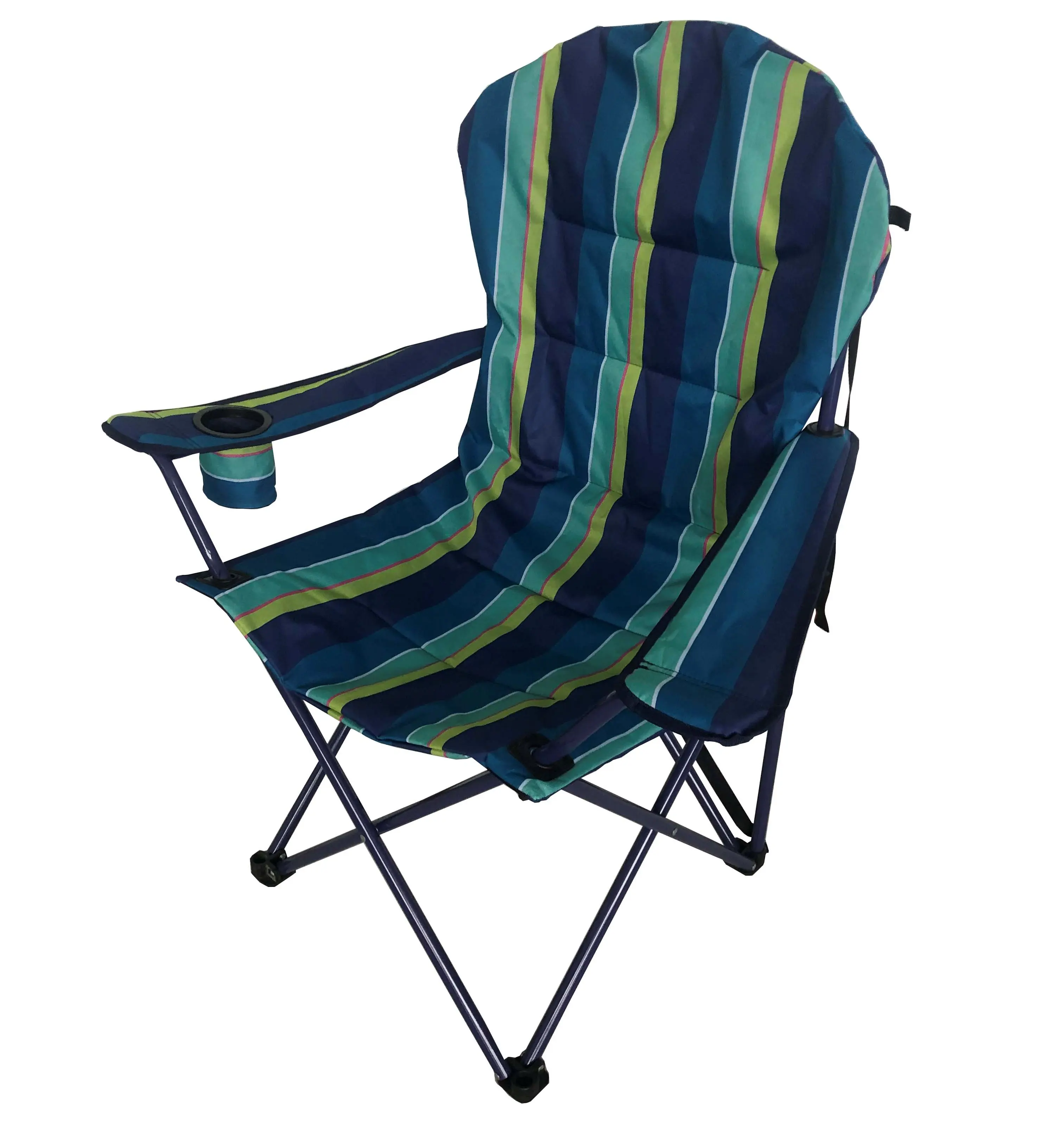 
adult sponge padded high back Lightweight easy carry folding quad chair outdoor picnic camping beach compact chair sports chair 