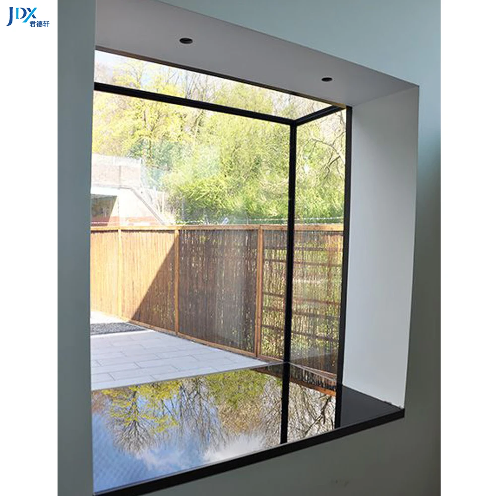 Hurricane Impact Bulletproof Fixed Window Canada Black Aluminum Fixed Windows Fixed Glass Window For House