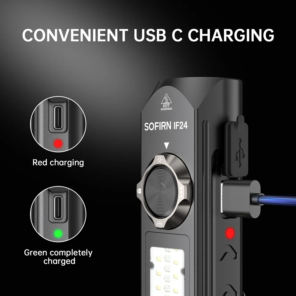 Multi-Purpose COB High Lumen 2000lm Rechargeable Flashlight IP56 Waterproof Magnetic Portable Clip