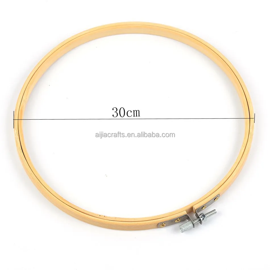Art Craft Handy Sewing and Decoration,3-12 inch Embroidery Hoops Bamboo Circle Cross Stitch Hoop Ring for Embroidery