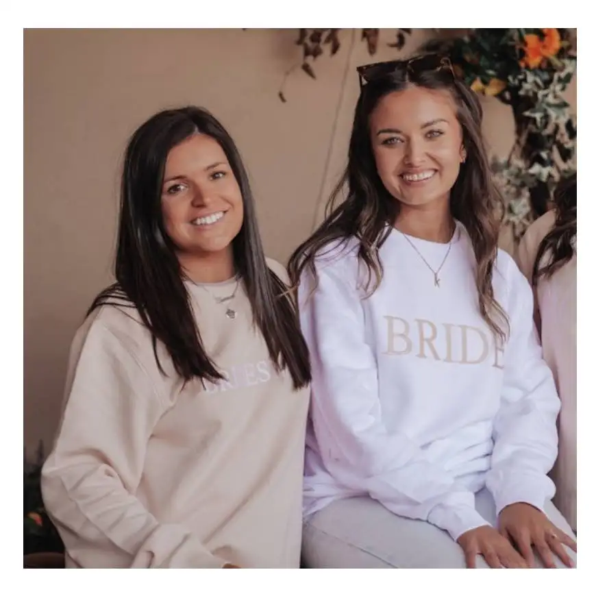 Custom Logo Bride Hoodie Bachelorette Party Shirts Bride Team Party T-Shirt Wedding Party Tshirt Bridesmaid Crewneck Sweatshirt