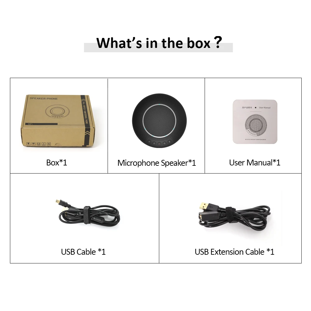 Wireless conference system digital usb speakerphone with omni directional MIC video room