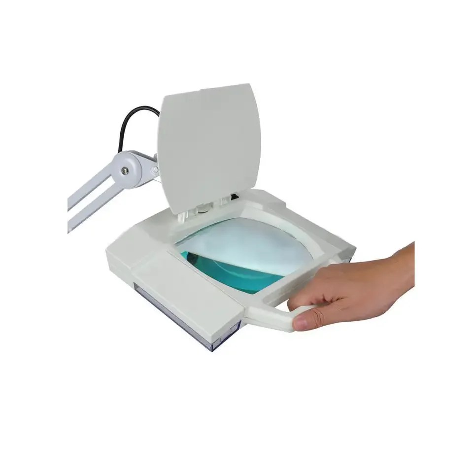Tattoo Salon 5X Magnifying Floor Magnifying Glass With Light And Stand For Close Work Dental Manicure Deep Cleansing