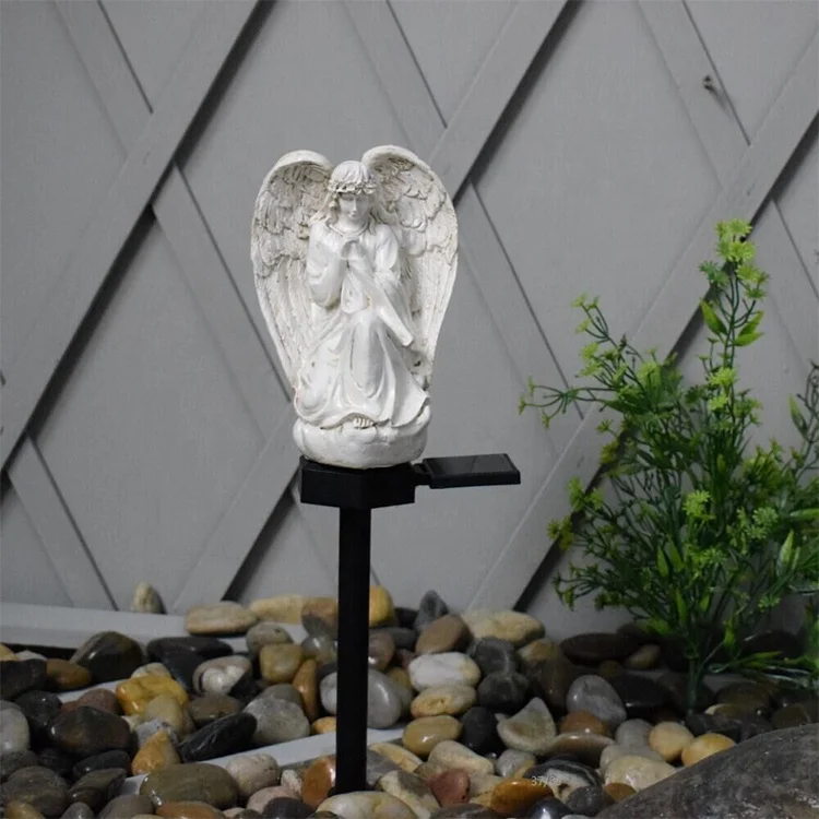 Solar Light Outdoor Angle , LED Waterproof Angel Lamp, Solar Angel Lights for Garden, Balcony, Yard