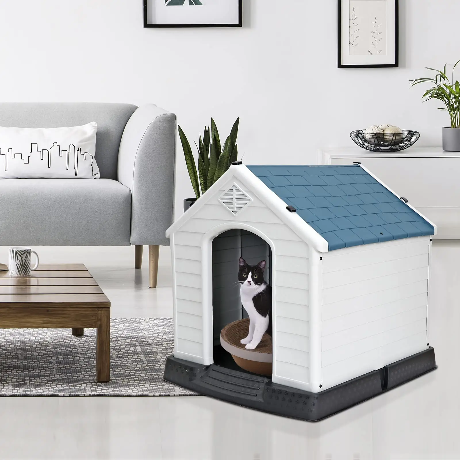 BunnyHi GW002 Durable Plastic Indoor Pet House And Furniture Big Casas Para Perros Outdoor Dog House for Small Medium Large Dogs