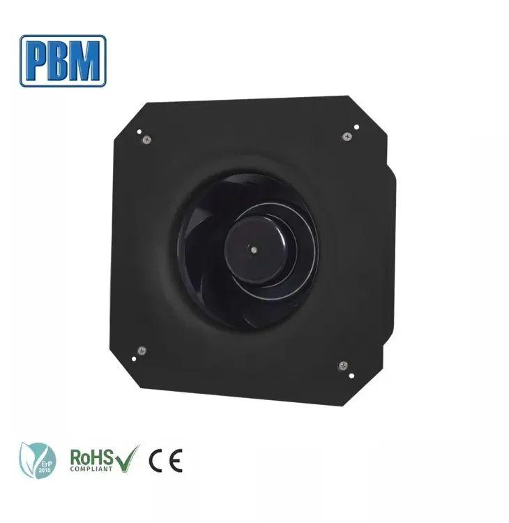 Высокомощный центробежный изогнутый вентилятор EC 230V IP55 0-10VDC/PWM 225 мм с