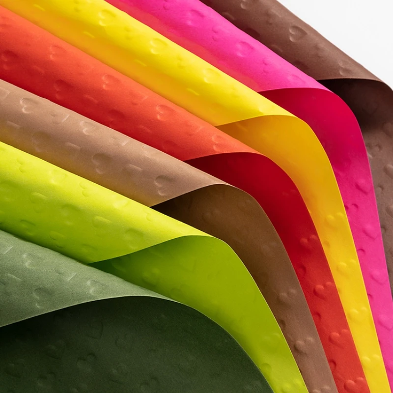 LUCIA  Love Three-Dimensional Embossed Paper Flower Bouquet Flower Wrapping Paper Gift Waterproof Wrapping Paper