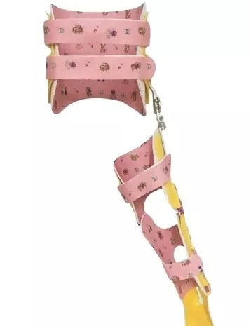 HKJD Orthopedic Children Medical Lower Limb KAFO Leg Fracture Support Knee Ankle Foot Orthosis HKAFO For Kids