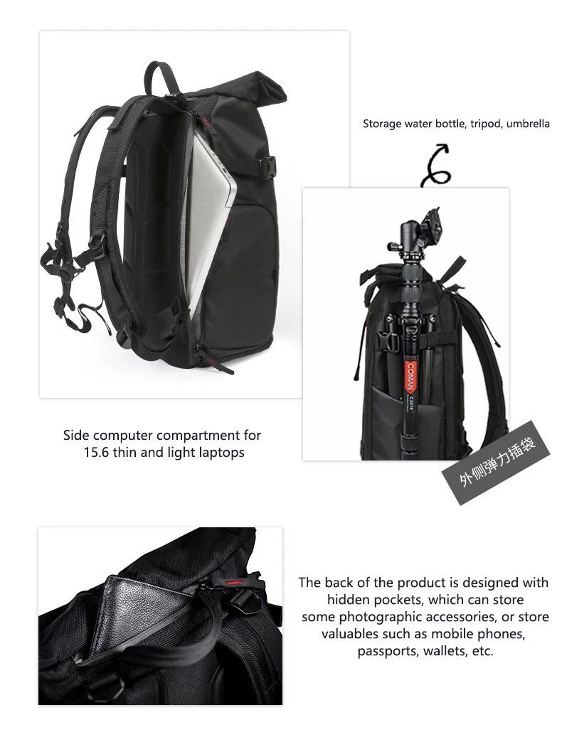 Professional Camera Polyester Photography Pack Digital Dslr Camera Custom Logo Waterproof Storage Camera Bag Backpack