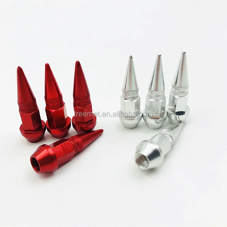 
4 Car Motorcycle Bike Dustproof Spike Shape Tire Wheel Valve Stem Caps 