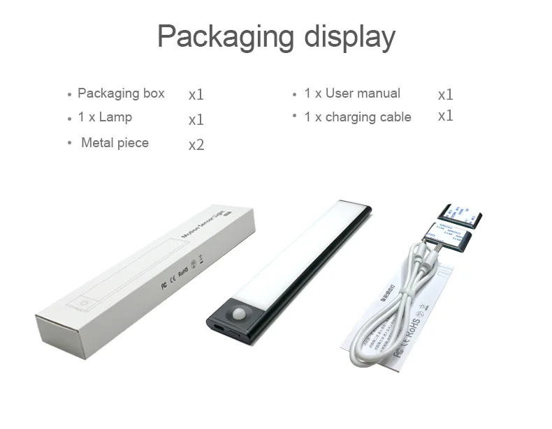 Ultra Thin under Cabinet Light Barfor Stairs Led Battery Power Stick on Led Sensor Light for Kitchen Cabinet