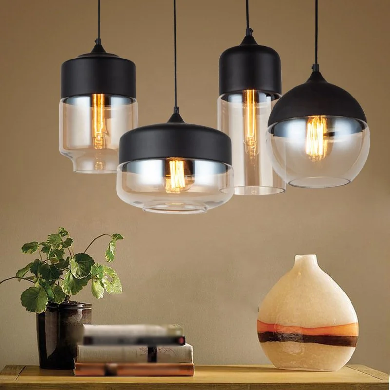 American Nordic Modern Design Balcony Glass Lamps Hanging Led Chandelier Pendant Lamp