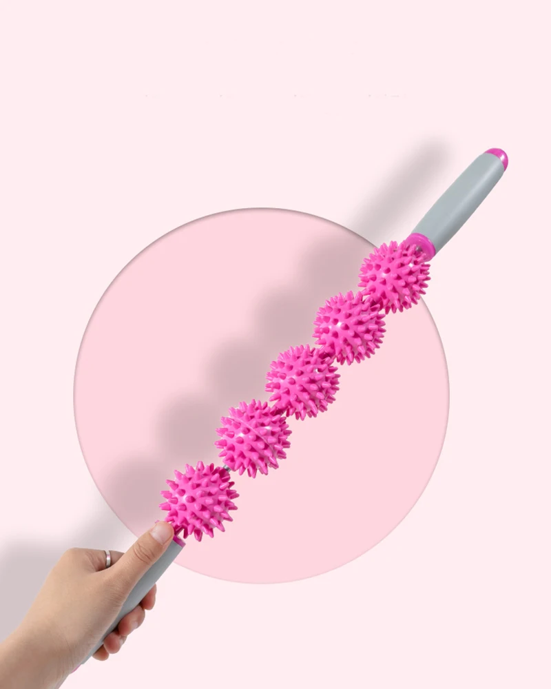 5-Ball Yoga Stick Roller for Body Muscle Fitness Training & Training Muscle Point for Foot Hand Leg Arm Waist Massage