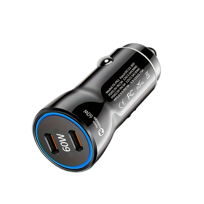 Оптовая цена Быстрая зарядка мобильный телефон 2 Usb порт Type C универсальный 3 порта высокоскоростное автомобильное зарядное устройство