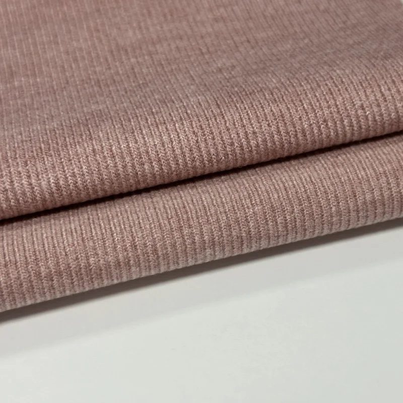 Superfine stripe 48%Rayon 28%Polyester 18%Nylon 6%Spandex corduroy fabric warmth clothes sustainable pants for jackets