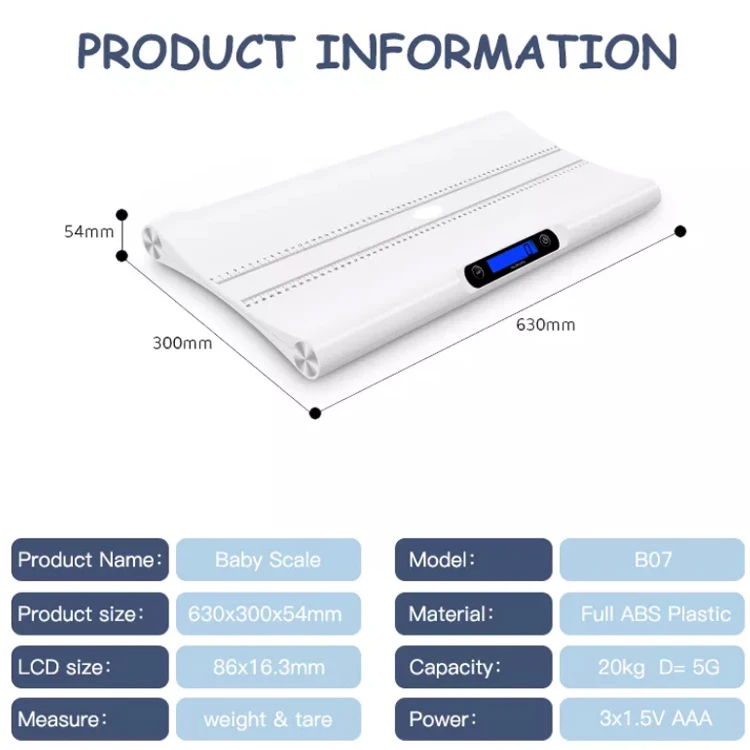 Good price baby length weight scale with height measuring