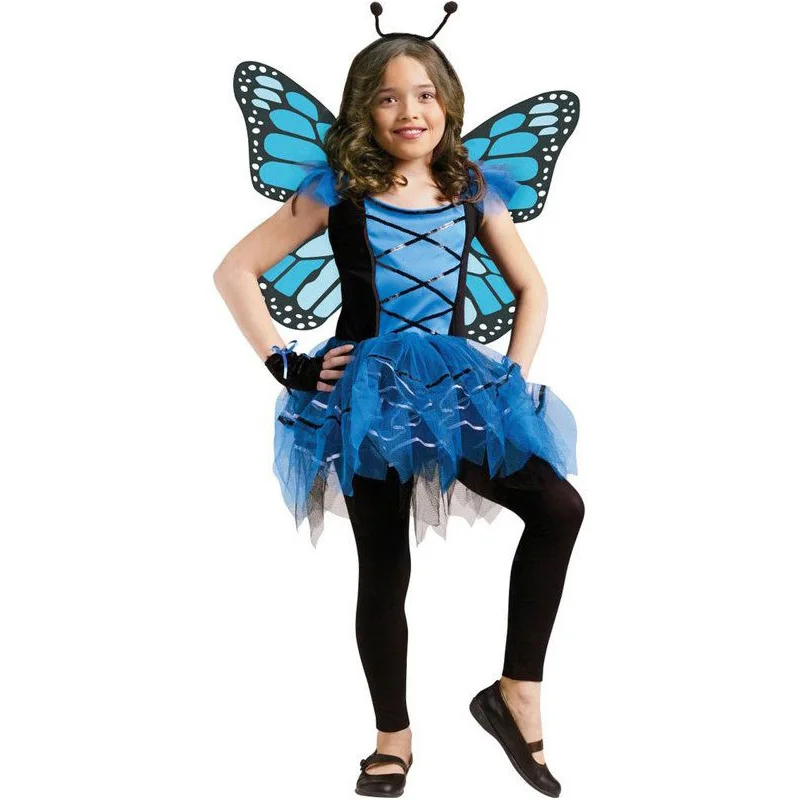 Производитель Хэллоуин Карнавал сказочные крылья маскарадное платье Дети Девочка Бабочка Костюм