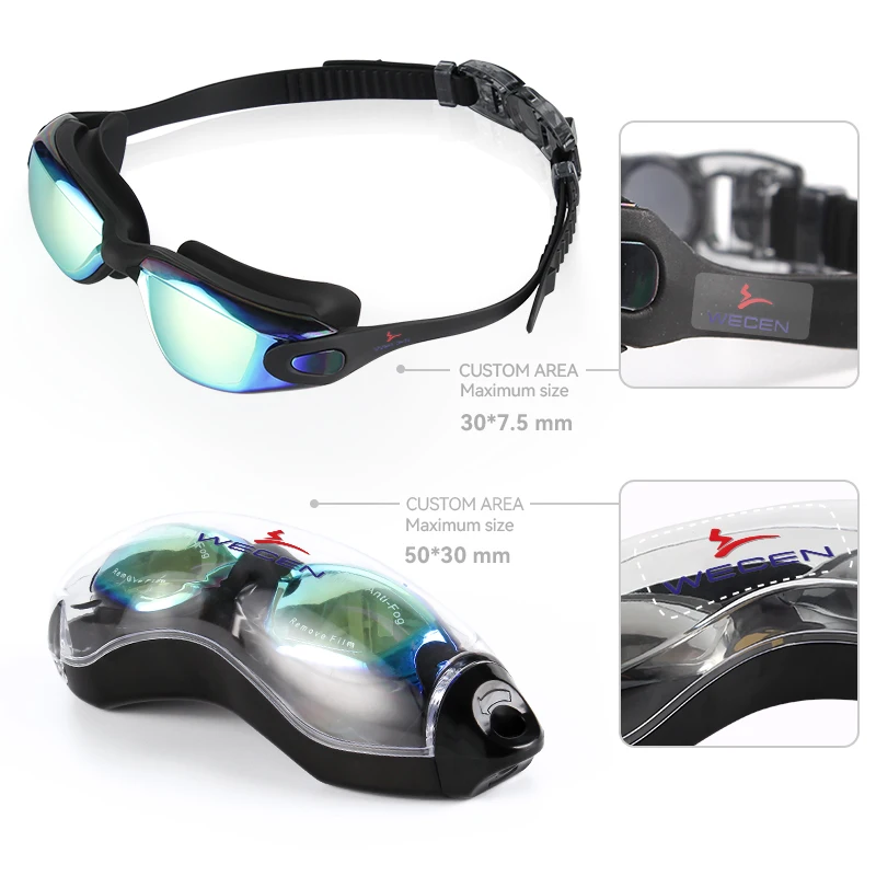 Factory Bestselling Advanced Competition Rainbow Gross Swim Goggles for Adult Leak-Proof Swimming Goggles Waterproof