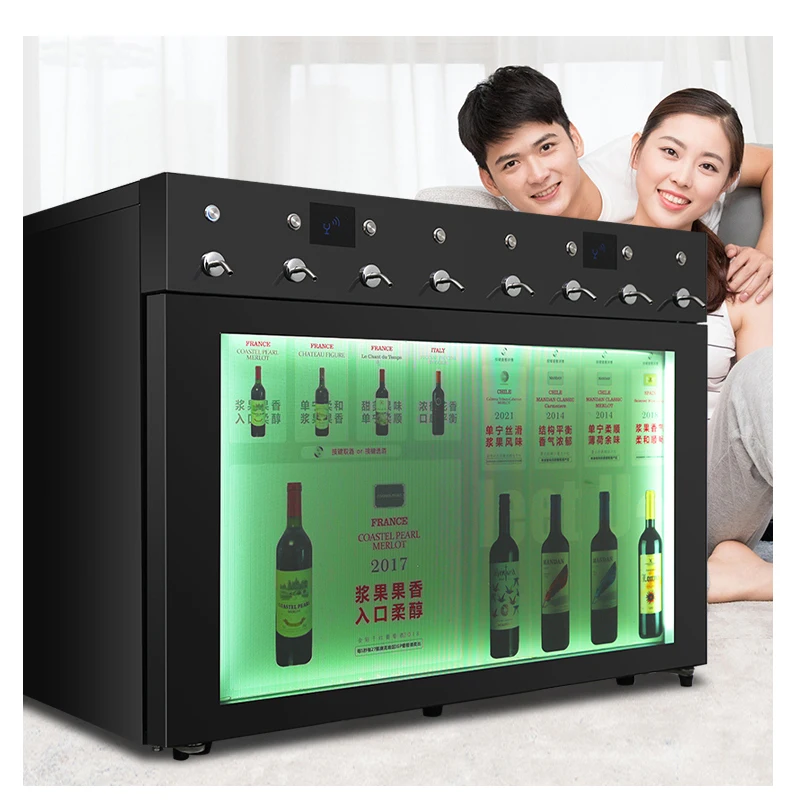 Home Vending machines Automatic 8 Bottles Red Wine Dispenser Machine Bar Wine Cooler Fridge