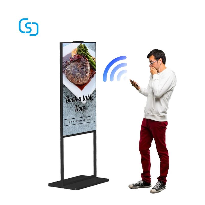 High Brightness Store Window LCD Display Double Side 55 inch Double Screen 4K Monitor Advertising Display Digital Signage