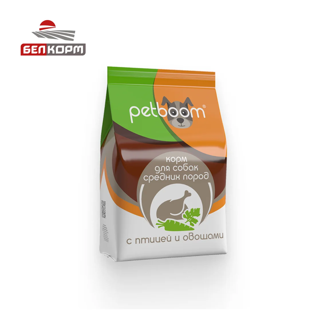 PetBoom 10 кг пластиковый пакет сухой корм для взрослых собак средних пород питательная птица и овощи комплекс ухода за рыбками кошками