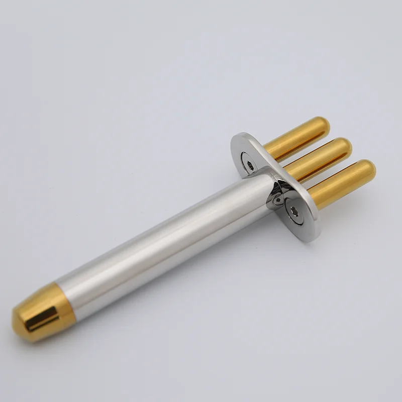 Handheld Titanium Magnetic Acupressure Guasha Meridian Points Massager Magnetotherapy Guasha Massage Pen Fork Beauty Device