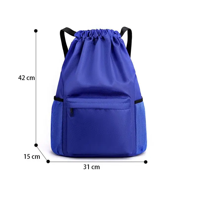 Qetesh Draw String Back Bag Jute Gym Small Shopping With Printed Brand Logo Ripstop Fabric Custom Fabric Drawstring Backpack Bag