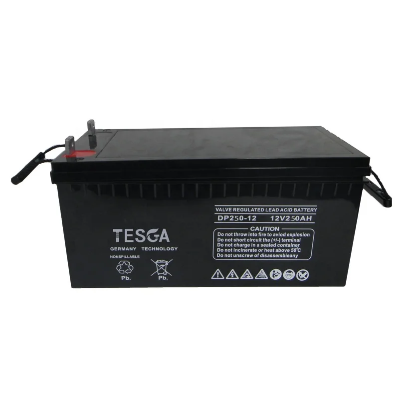 solar battery 12v 250ah for solar street light system with connect cable terminal for solar system