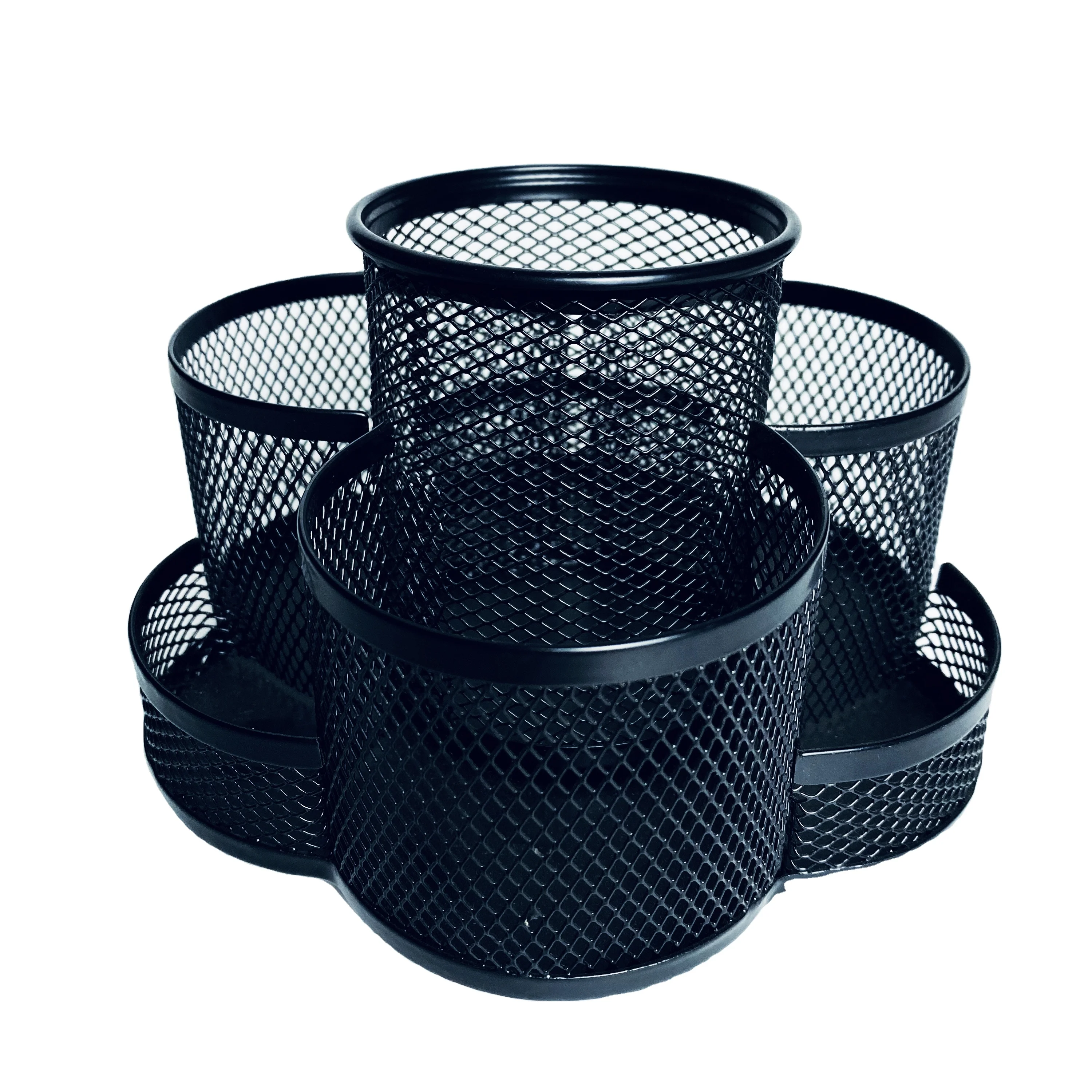 Металлический Сетчатый поворотный держатель для ручек, подставка-Органайзер