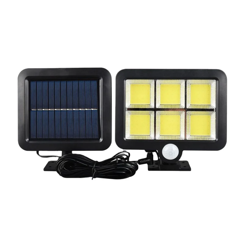 56 98 100  108 120 128 COB LED Outdoor Waterproof Outside Exterior Solar Garden Fence Wall Motion Sensor Solar Security Light