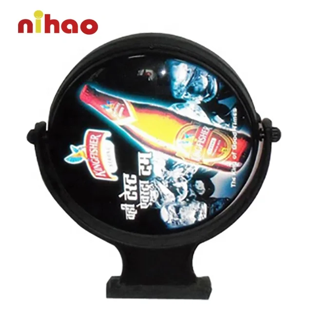 Индивидуальный вращающийся светодиодный лайтбокс CE ROHS NIHAO лучшего дизайна для коммерческой рекламы для помещений и улицы