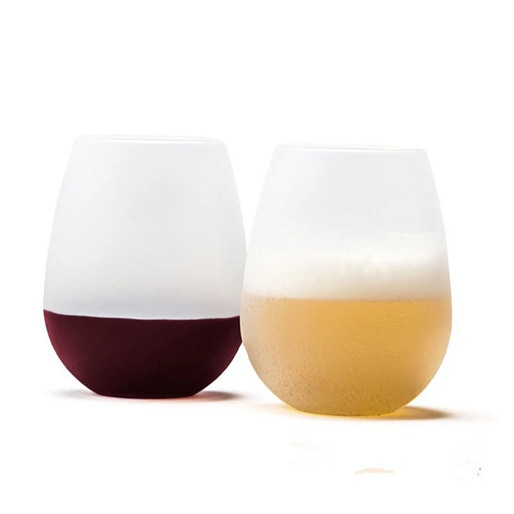 China Factory Custom Magic Color Silicone Wine Beer Cup Glass