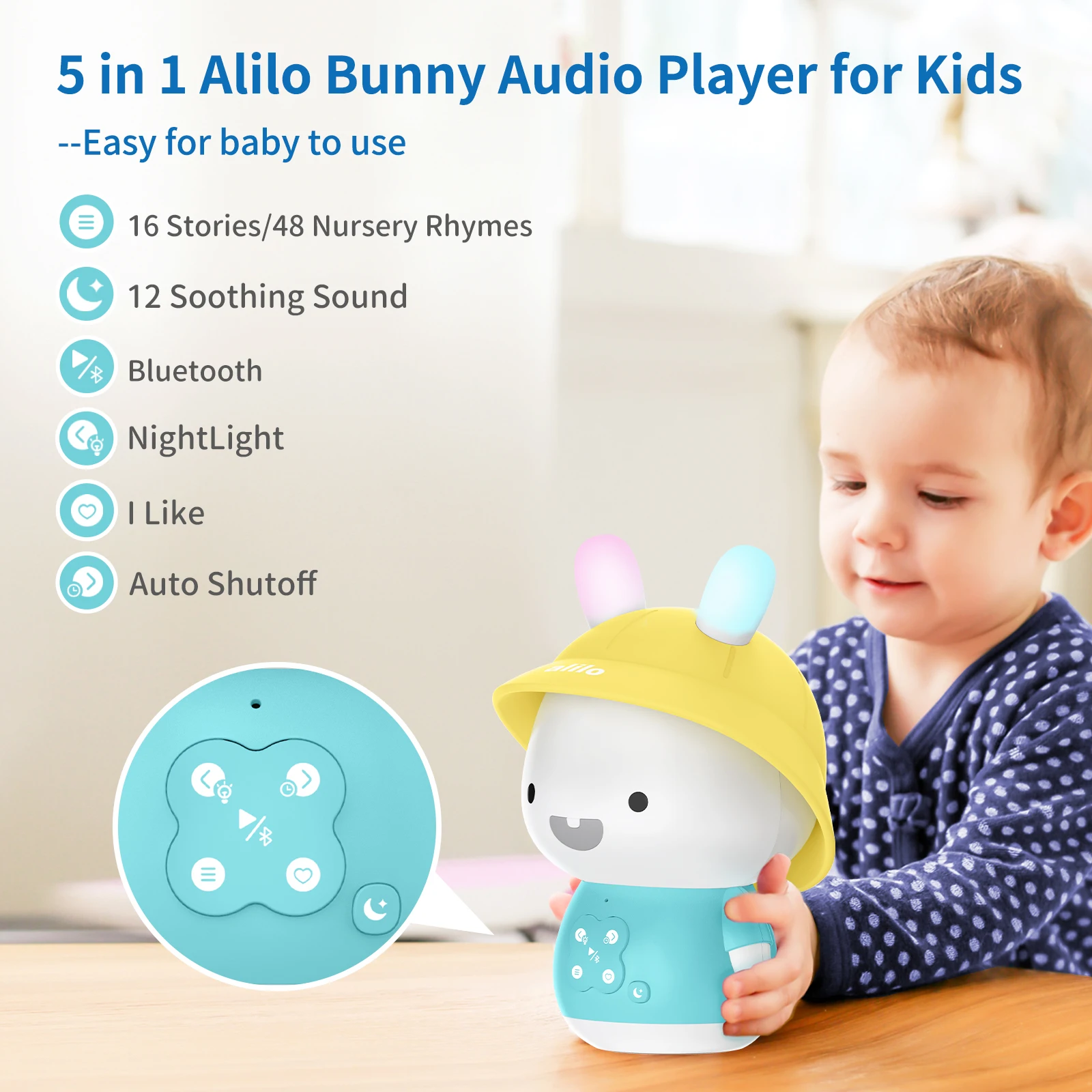 Alilo Educational Teller Bunny Rabbit Toddler Baby Toys Story Machine Kid MP3 Player for Children