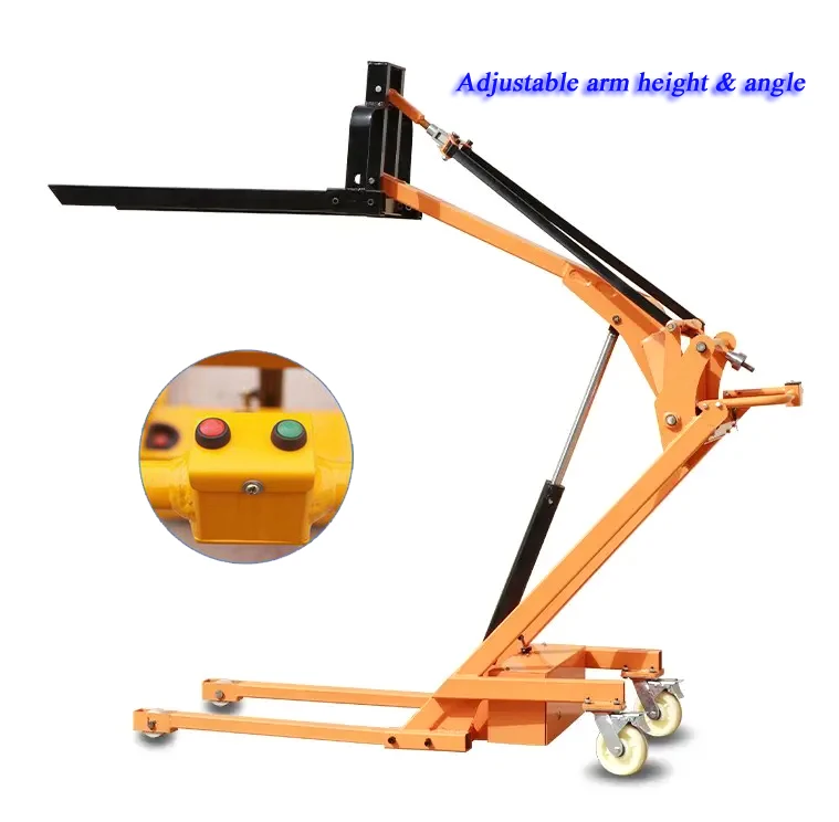 500kg 1.7m portable small electric forklift truck lithium battery 24v mini adjustable electric pallet fork lift