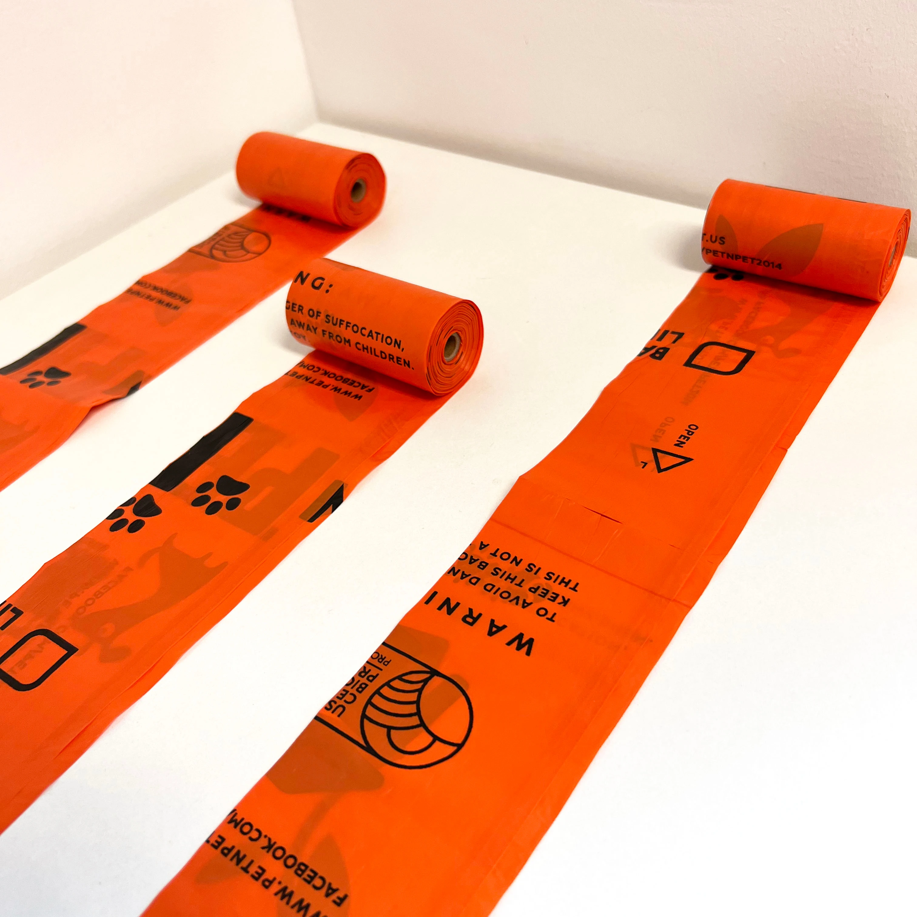 Pet Poop Waste Disposal Bags Biodegradable Compostable Poop Bags Custom Labels For Dog Poop