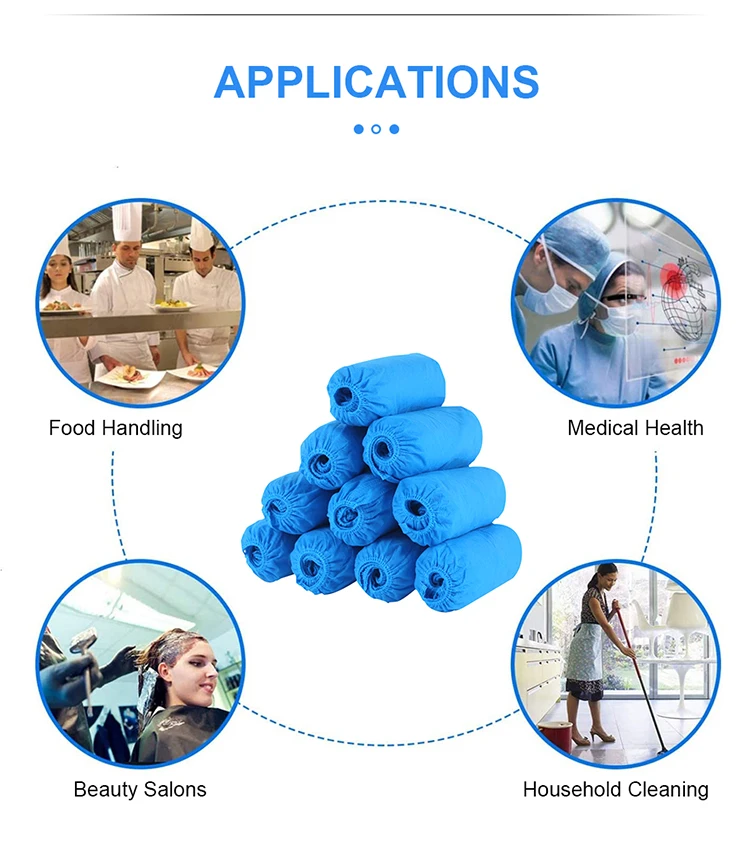 High Quality dust-proof antiskid Disposable Non-woven Shoe Covers nonwoven Wholesale Disposable Shoe cover  Waterproof