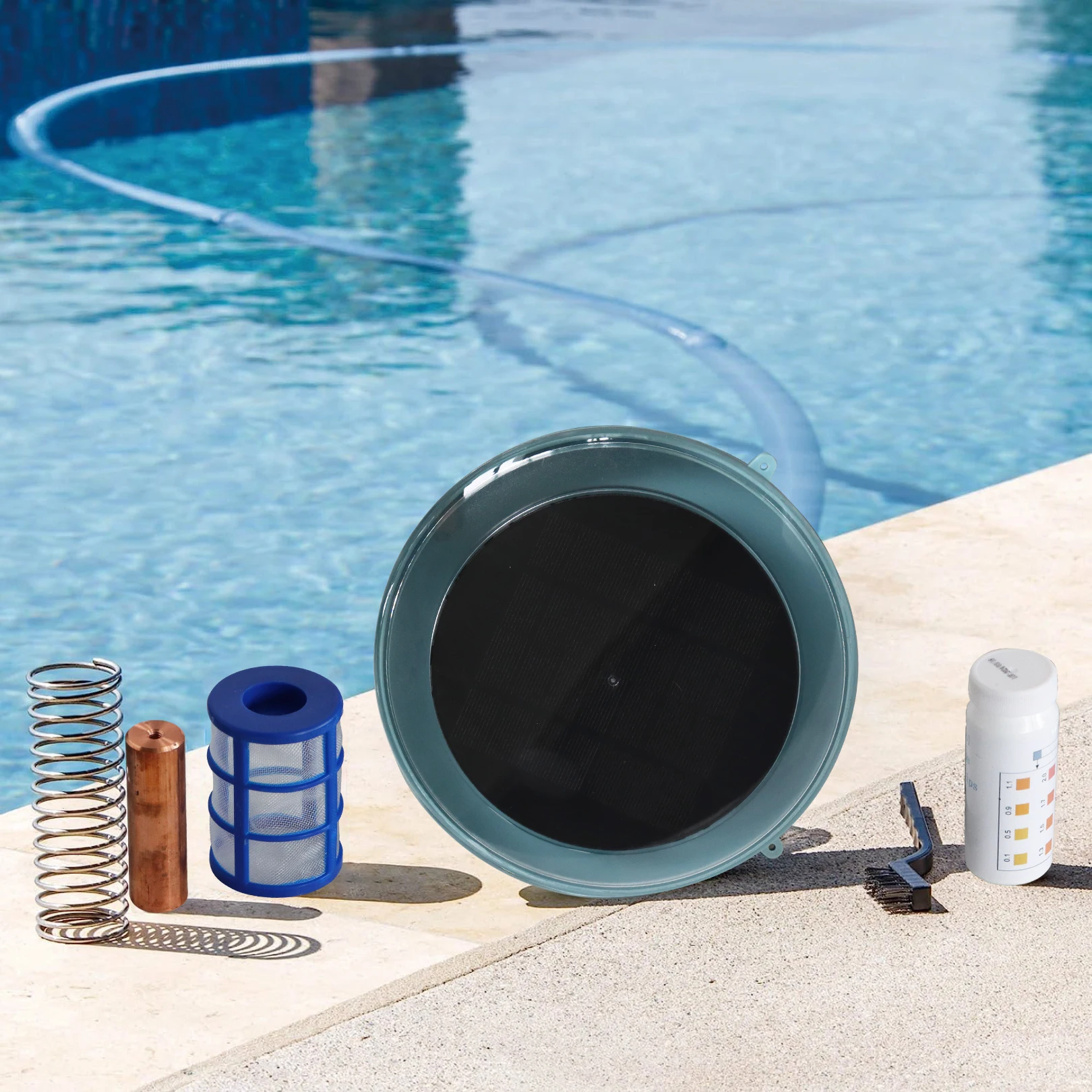 Solar Pool Ionizer Copper system- Eliminate Algae, Keeps Pool Clear Effective up to 35,000 Gal Reduces Chlorine