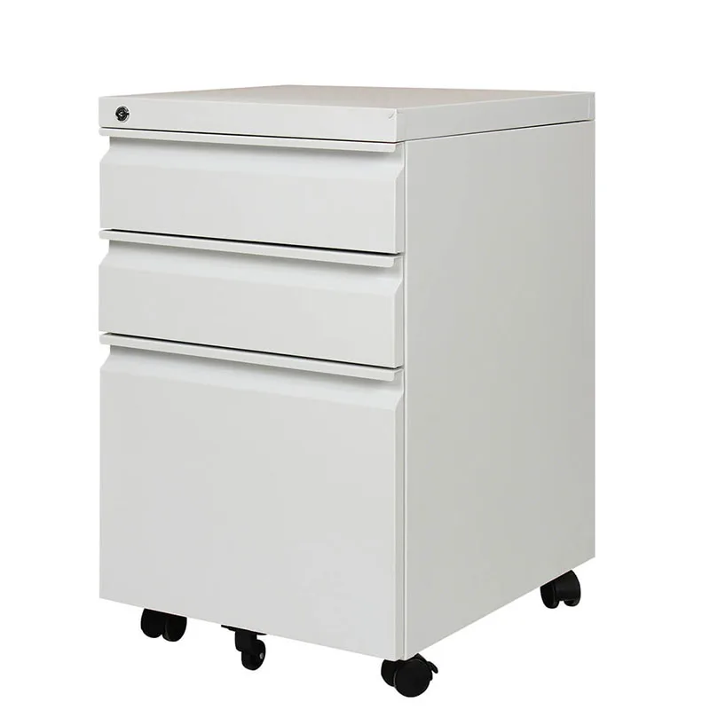 3 Pull vertical stainless steel metal file cabinet with automatic lock