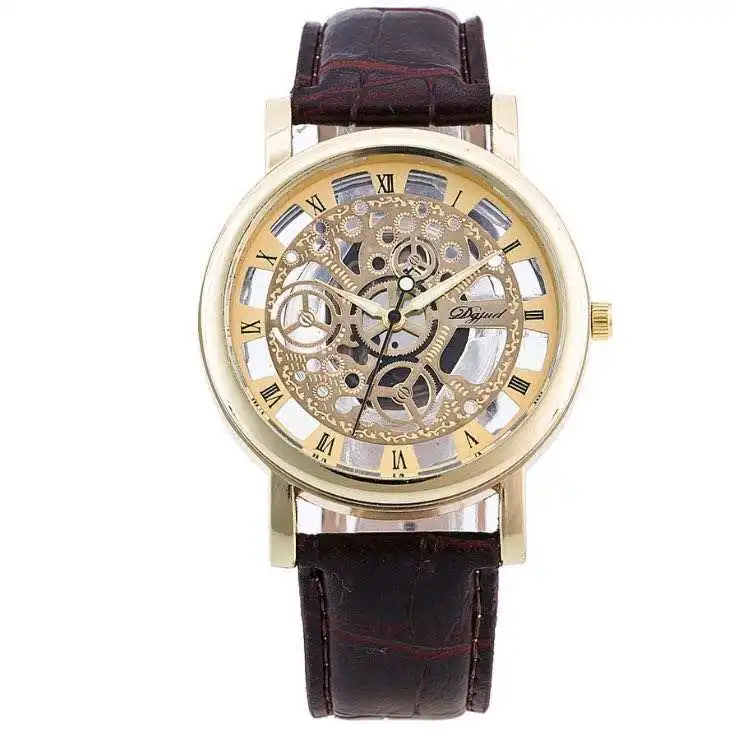 Wholesale fashion bracelet belt watch gold watches quartz analog watches for men