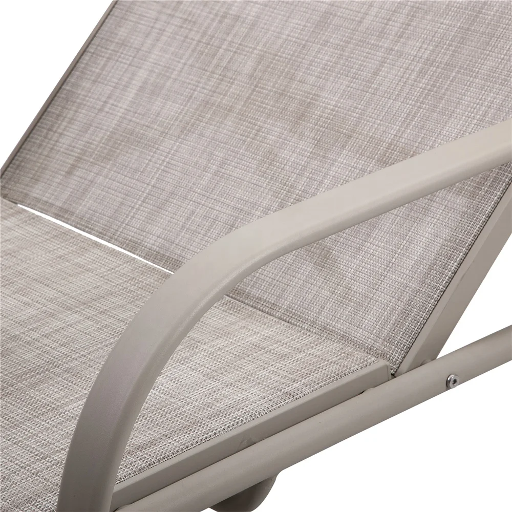 Swimming Pool Edge Lounge Chair Folding Backrest Hinge Customized Color Reclining Patio Lounger