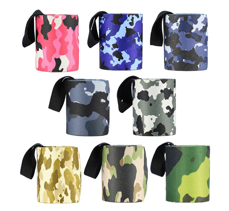 MKAS Newest Customize wrist wraps sweat embroiding Camouflage Performance Support Wrist Wraps Camo