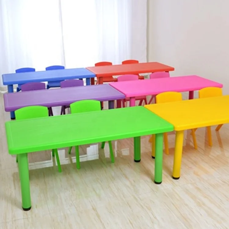 low price children school furniture plastic square table