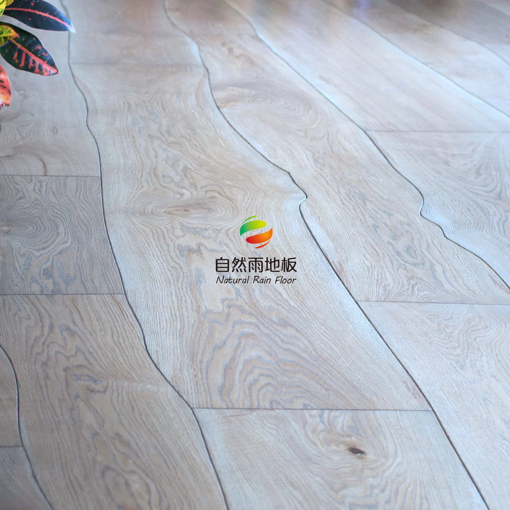 Guangdong No.1 Factory Luxury Wood Flooring Natural Shape Plank Oak Black Walnut Wood Flooring Long Curved Wood Flooring