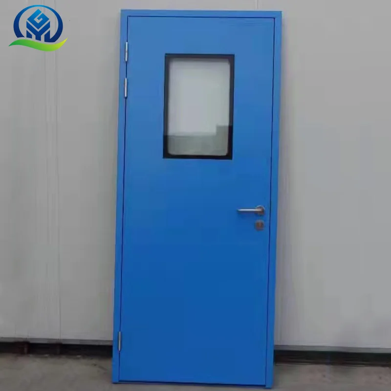 Factory direct wholesale full part doors manual open single swing clean room door